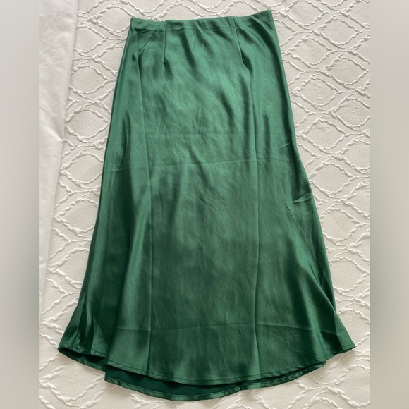 12th Tribe - NWOT! Berkley Emerald Midi Slip Skirt - Size S - Picture 6 of 6